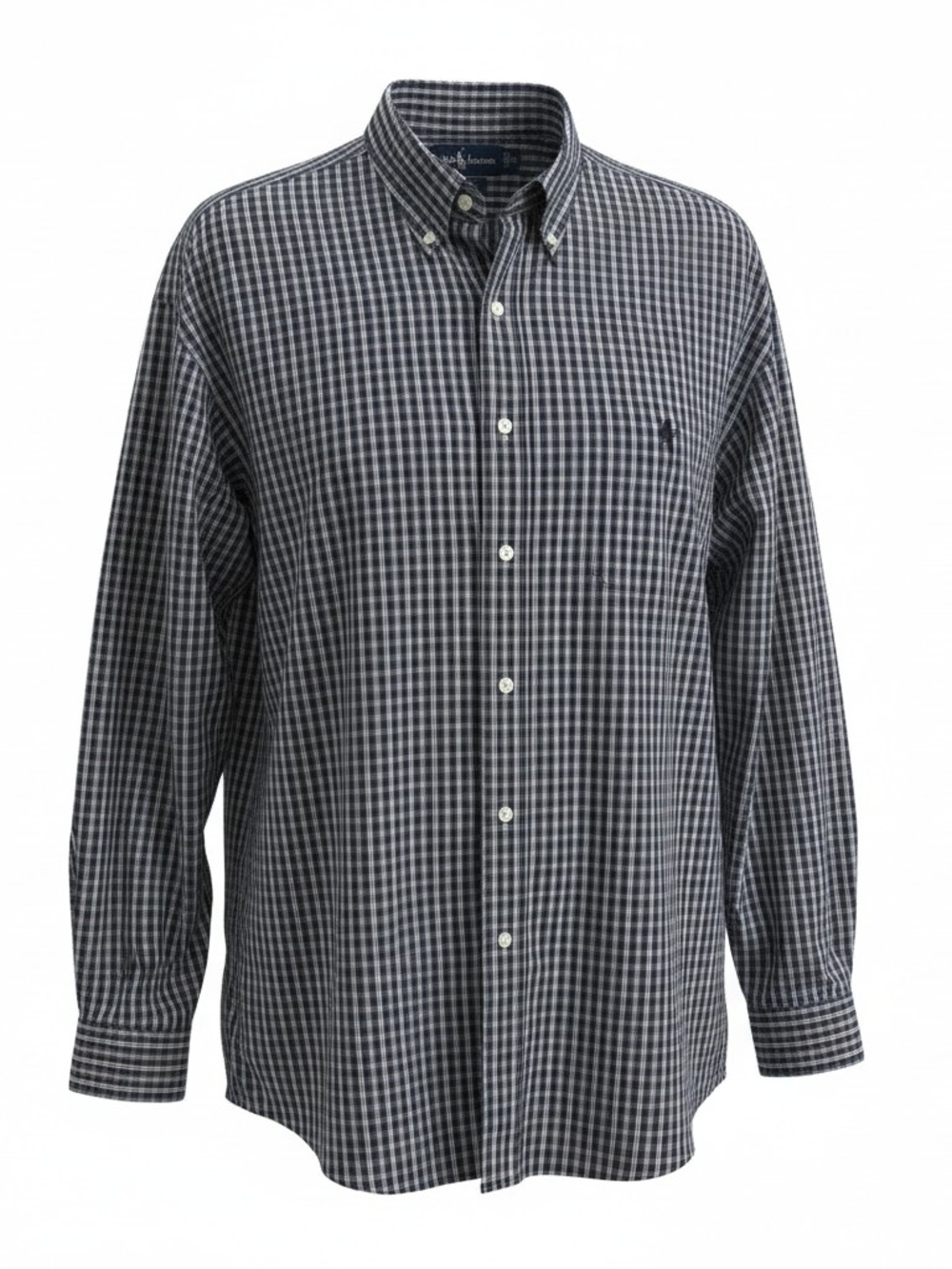 Ralph Lauren 90's Vintage XL "Big Shirt" Gingham Check Casual Shirt 100% Cotton